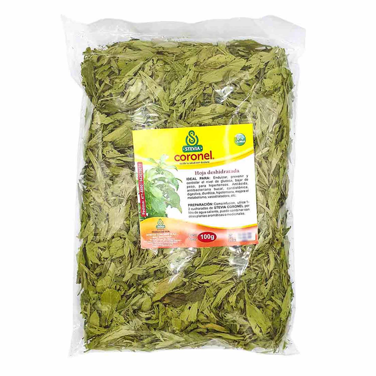 Hojas de Stevia Deshidratadas x 100g