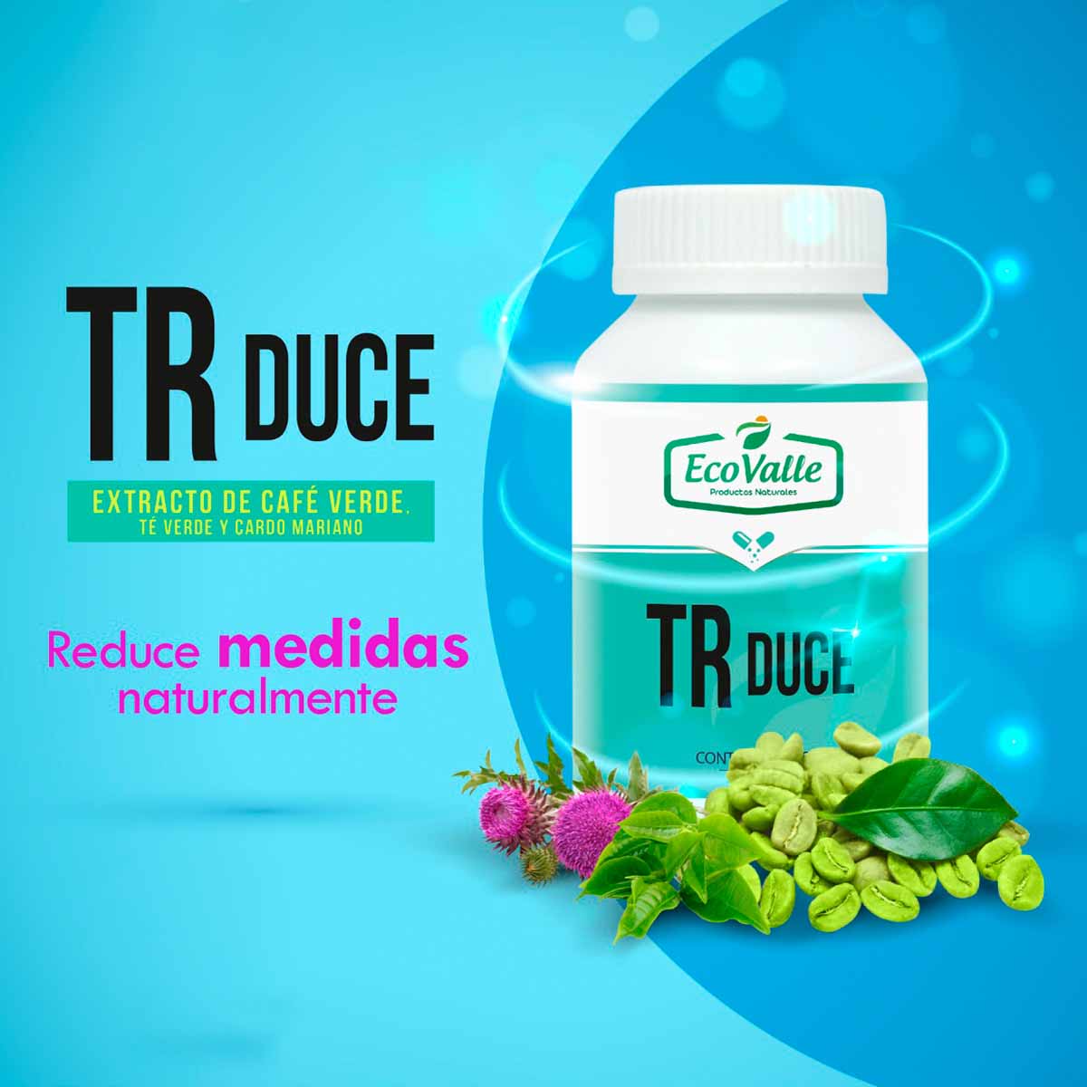TR Duce (Café Verde, Té Verde y Cardo Mariano) en cápsulas (100 x 500mg)