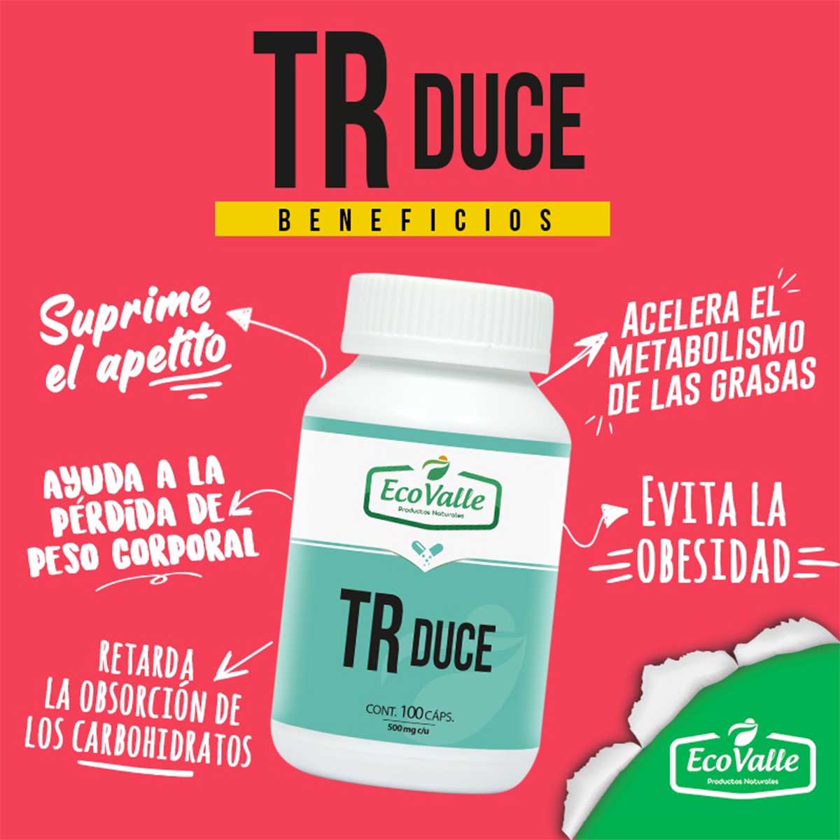 TR Duce (Café Verde, Té Verde y Cardo Mariano) en cápsulas (100 x 500mg)