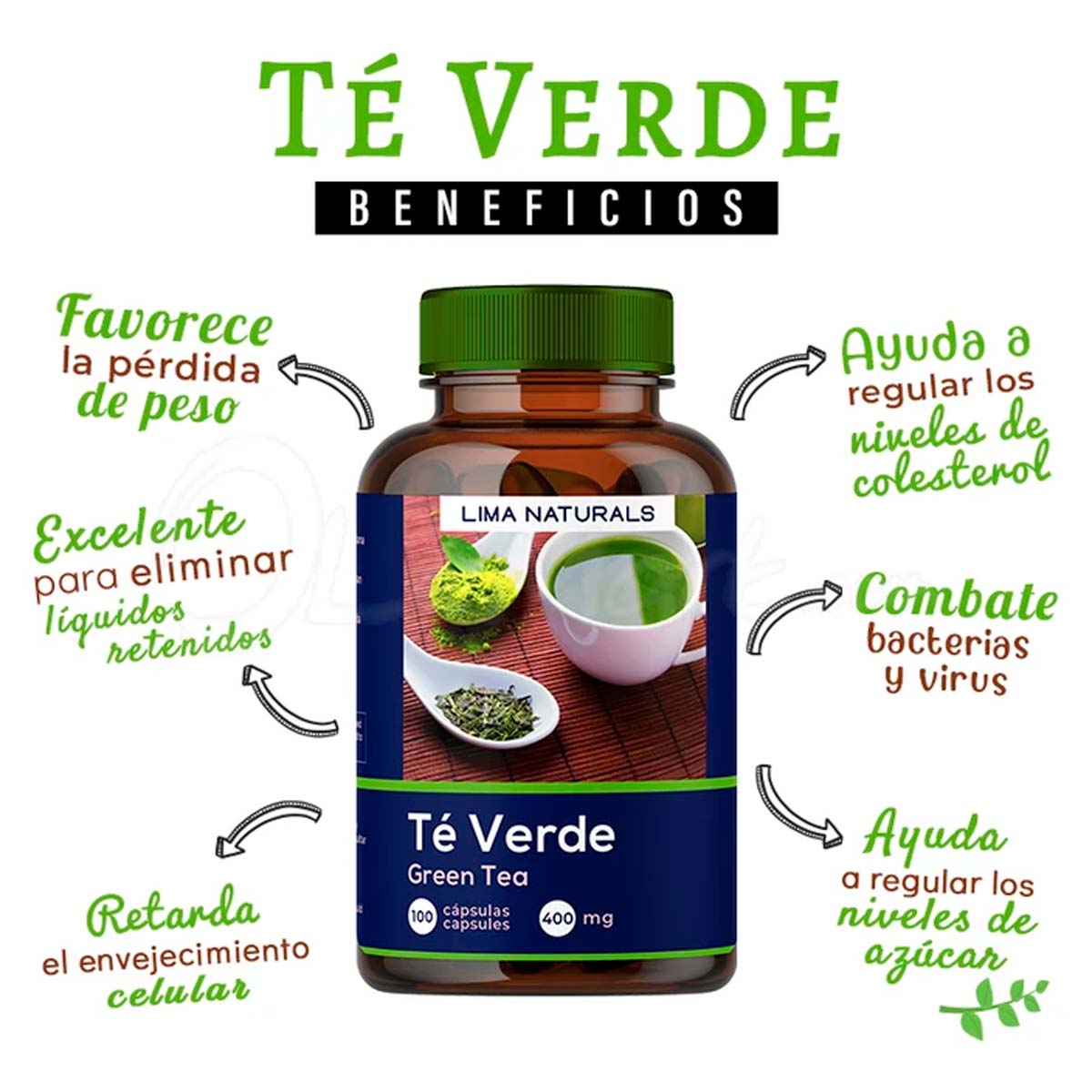 Té Verde en cápsulas (100 x 400mg)