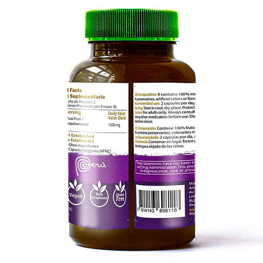 Acai Berry en cápsulas (100 x 500mg)