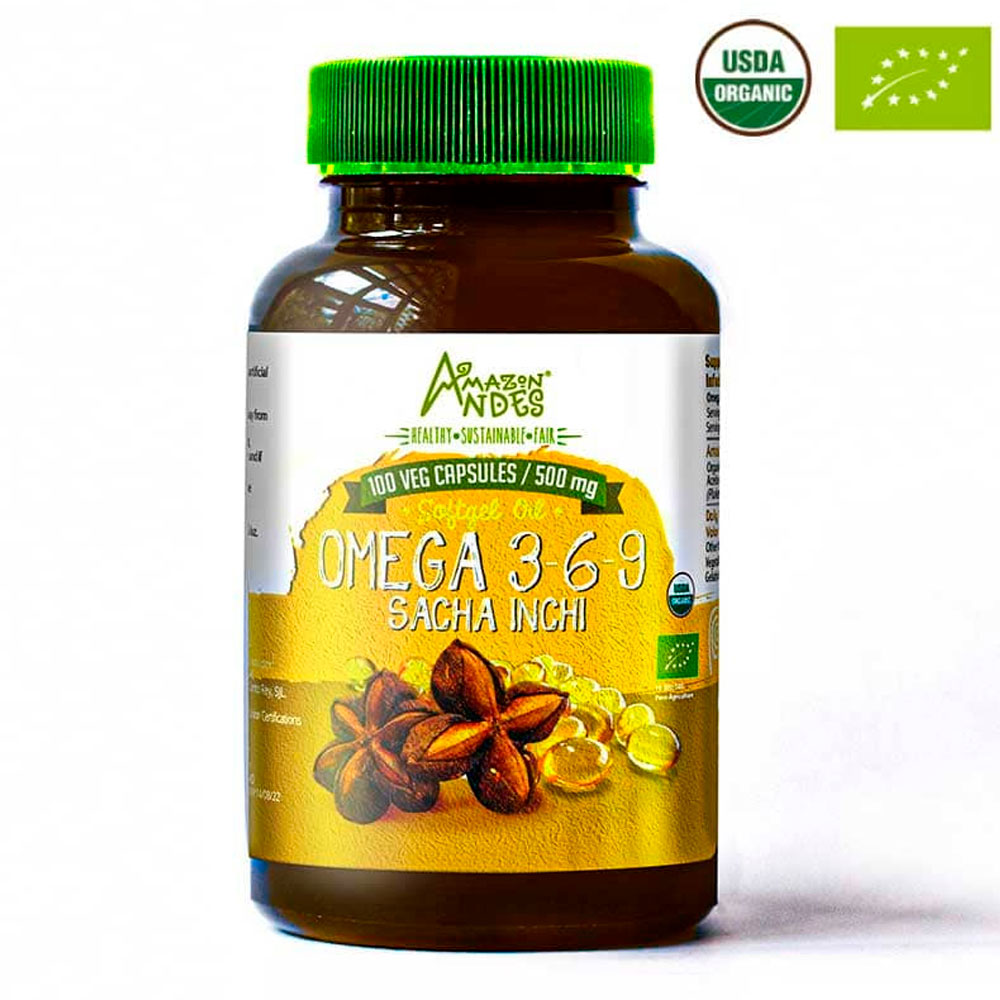 Omega 3-6-9 - Sacha Inchi orgánico en cápsulas (100 x 500mg)
