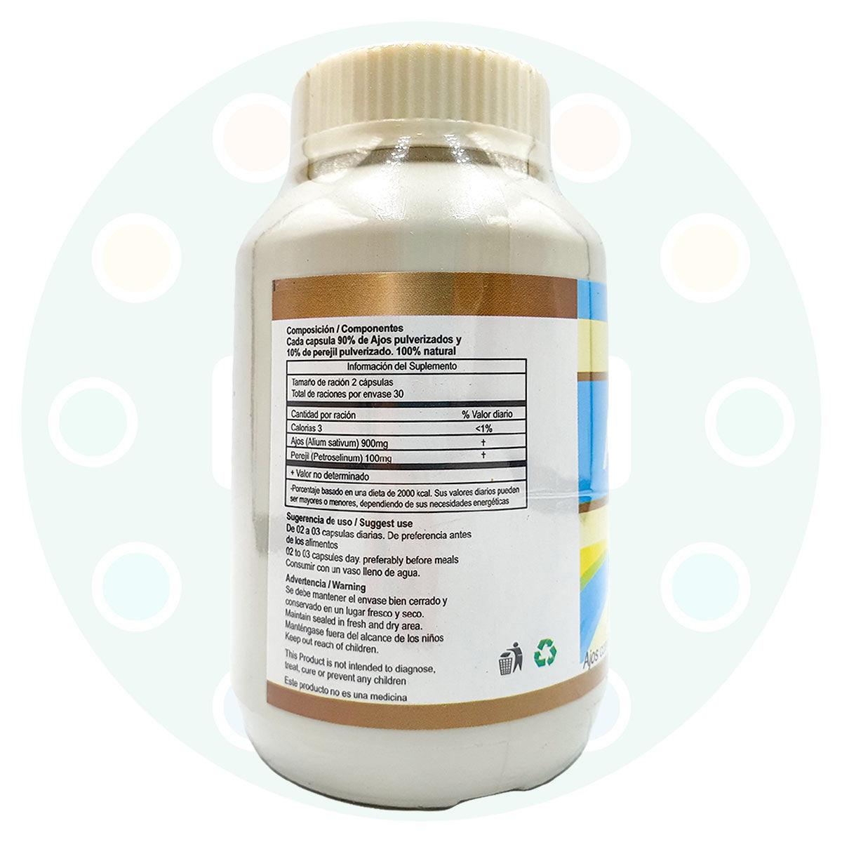 Ajos en cápsulas (100 x 500mg) - Tikafarma