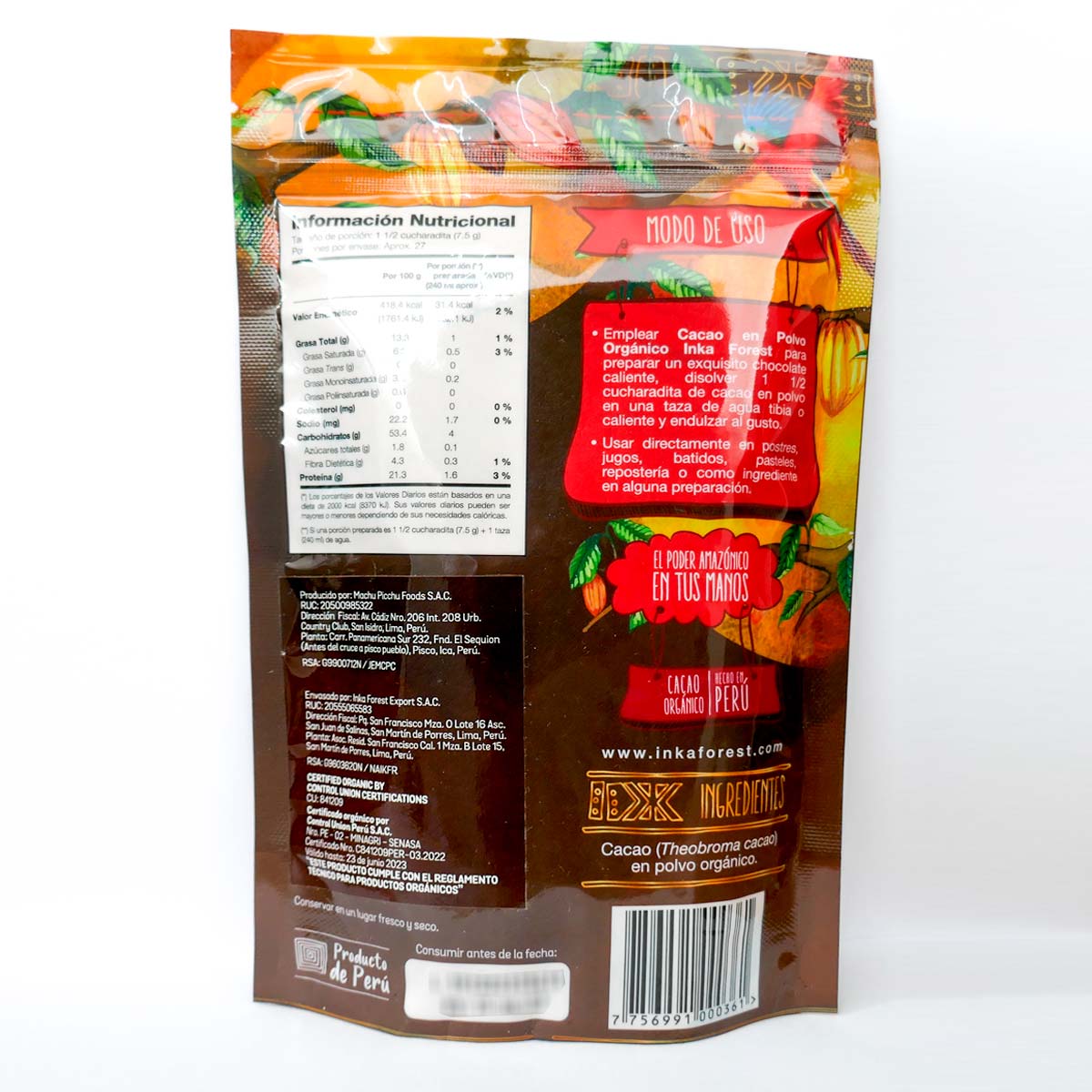 Cacao Orgánico en polvo x 150g