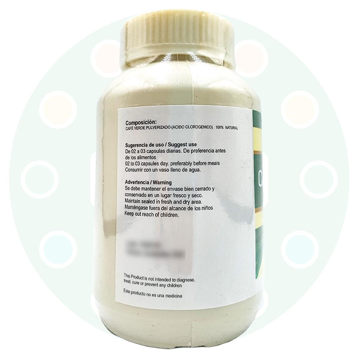 Café Verde en cápsulas (100 x 500mg) - Tikafarma