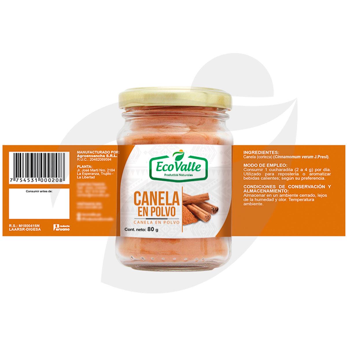 Canela en polvo x 80g - Tikafarma