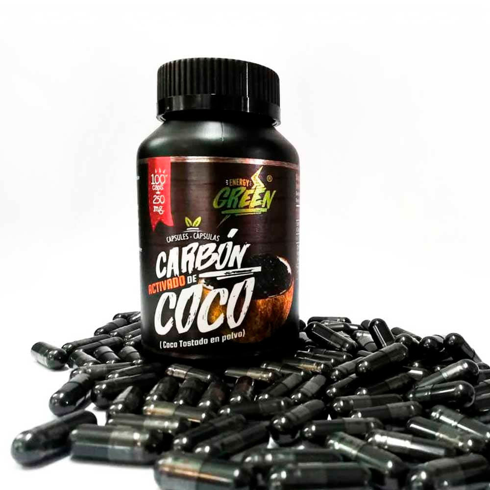 Carbón Activado de Coco en cápsulas (100 x 250mg)