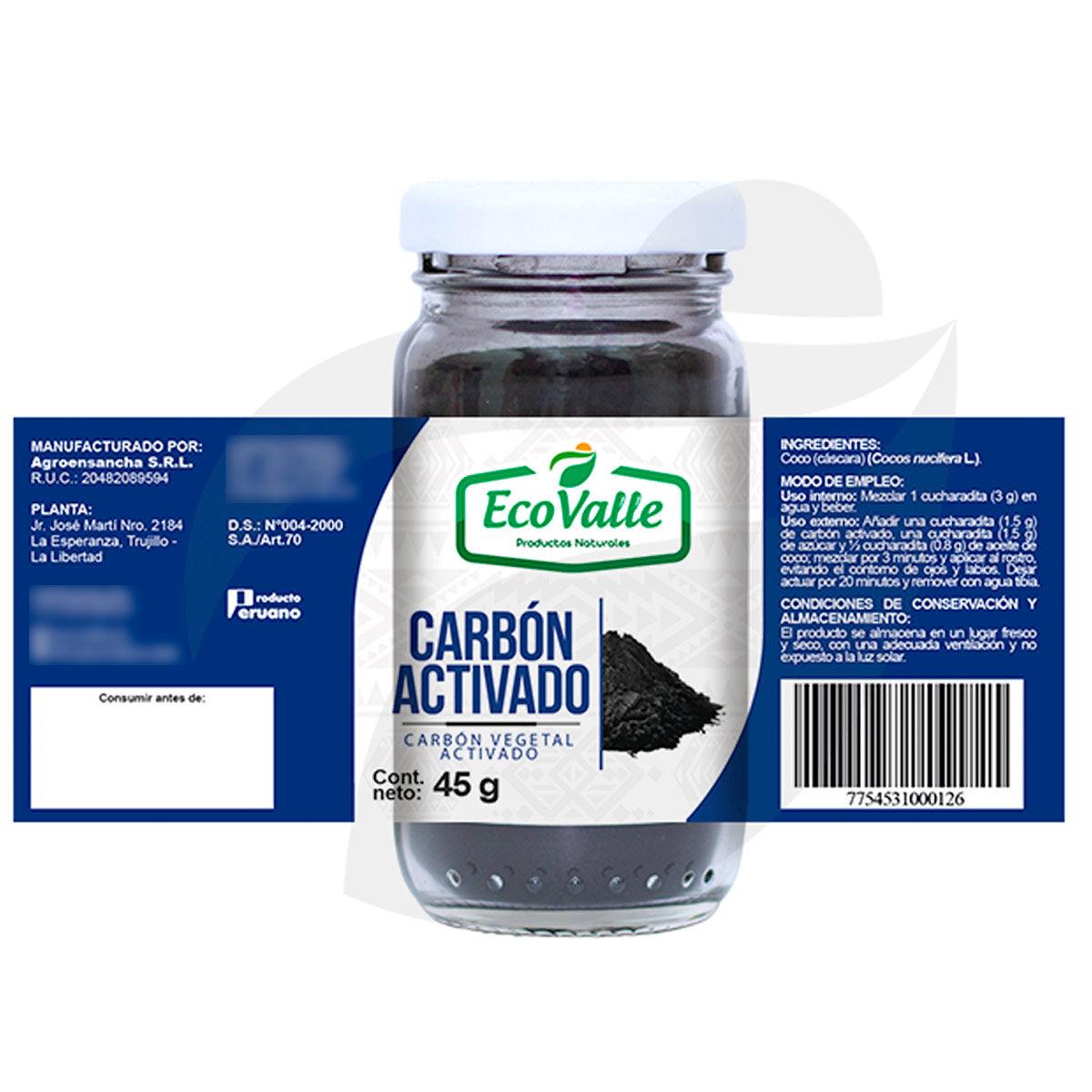 Carbón Activado de Coco x 45g - Tikafarma