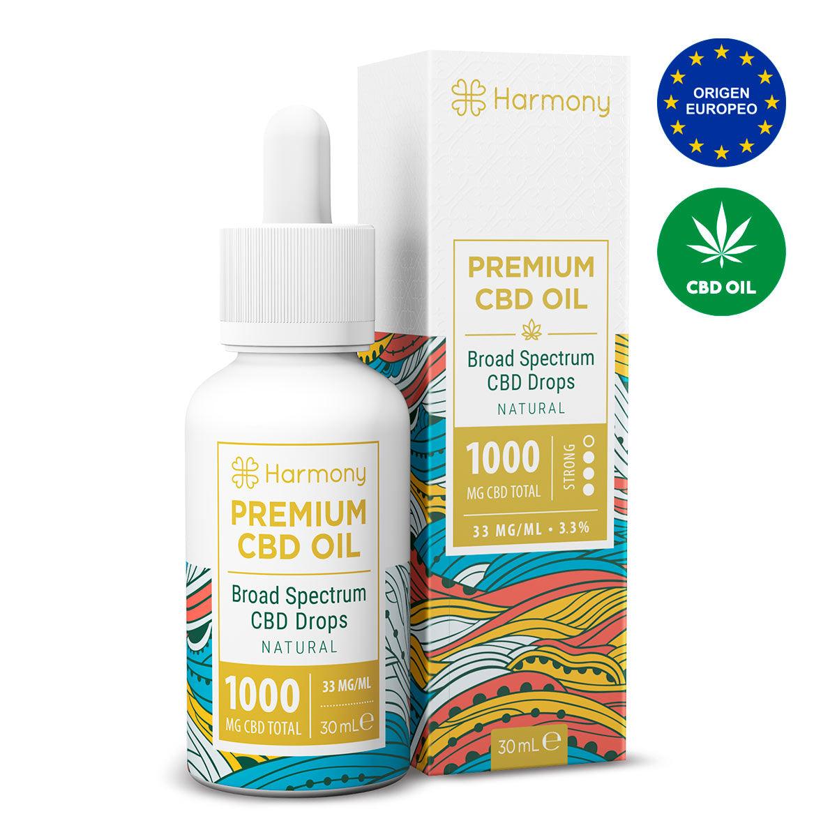 Harmony CBD Oil 1000mg x 30ml (3.3% CBD) - Fuerte - Tikafarma