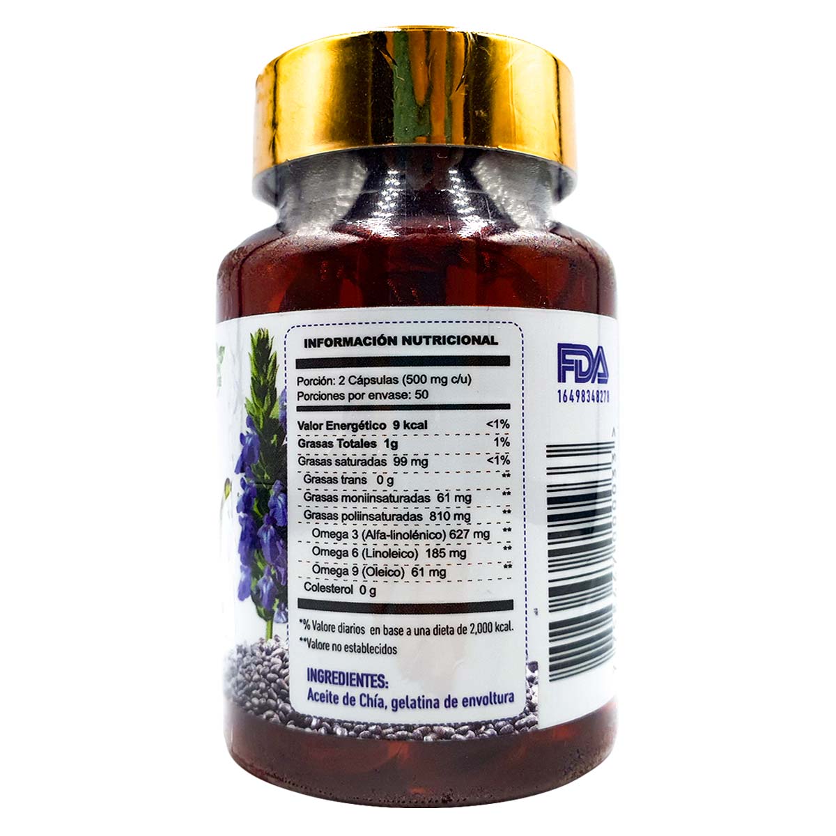 Aceite de Chía en cápsulas (100 x 500mg)