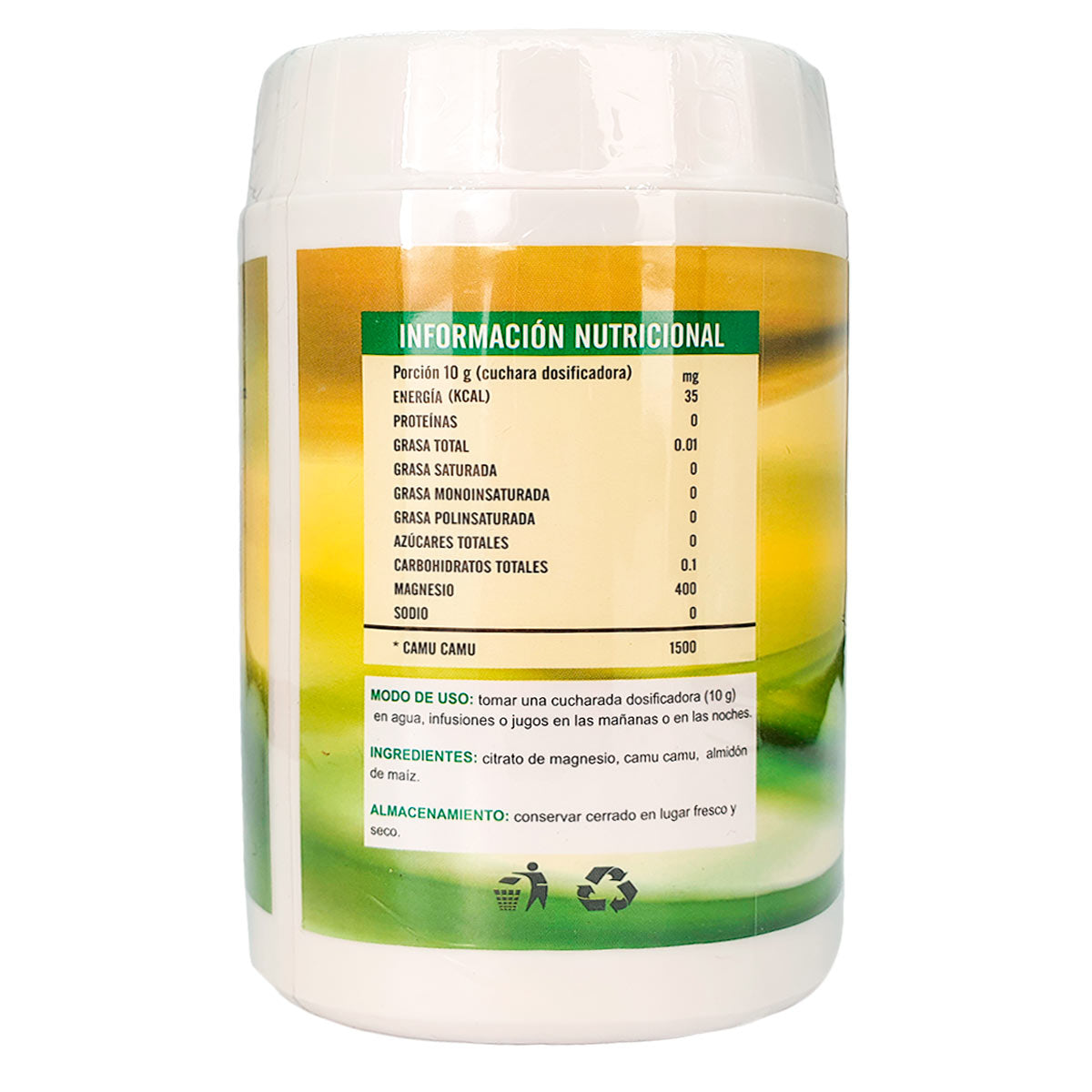 Citrato de Magnesio en Polvo x 310g | Alta Absorción con Camu Camu – Procedencia Americana