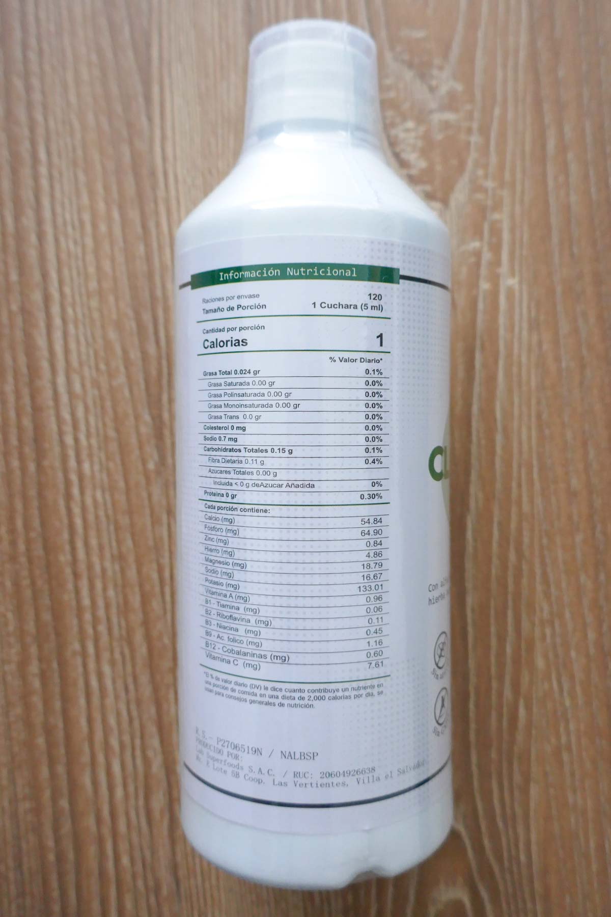 Extracto de Clorofila x 600ml