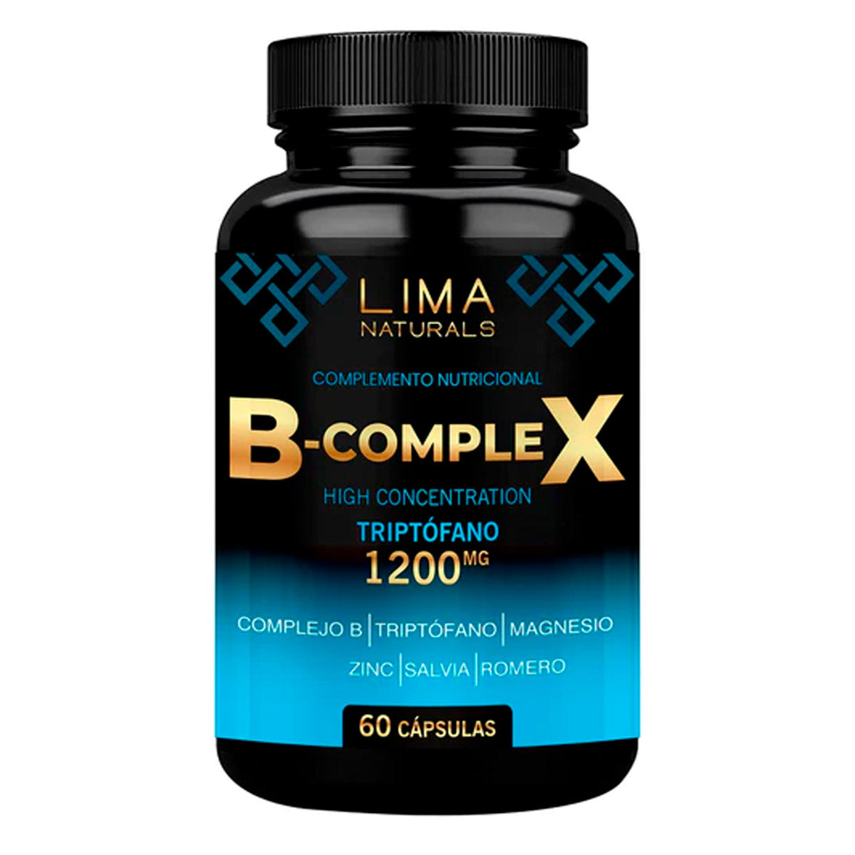 B-Complex: Complejo B + Triptófano + Magnesio + Zinc (60 cápsulas)