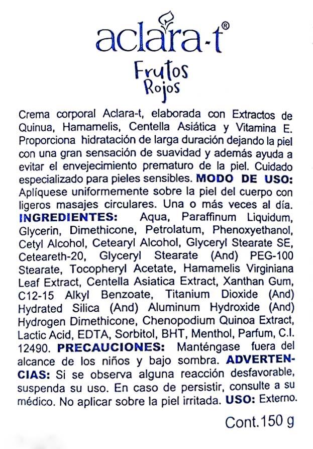 Crema Corporal Aclara-T x 150g - Tikafarma