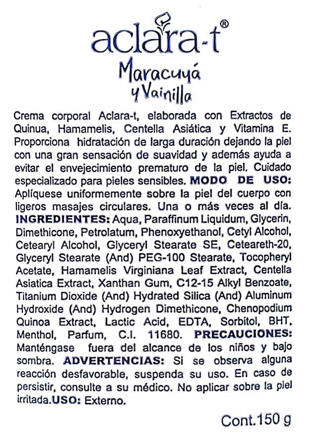 Crema Corporal Aclara-T x 150g - Tikafarma