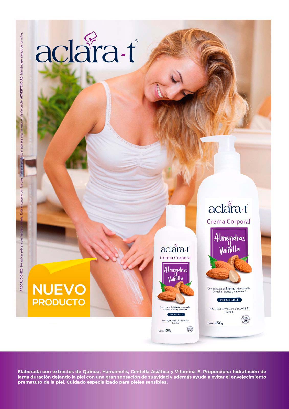 Crema Corporal - Almendras y Vainilla Aclara-T x 150g
