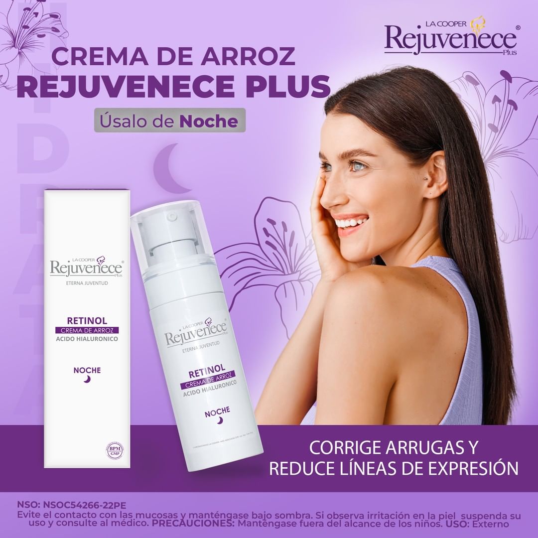 Crema de Arroz con Retinol y Ácido Hialurónico x 50ml