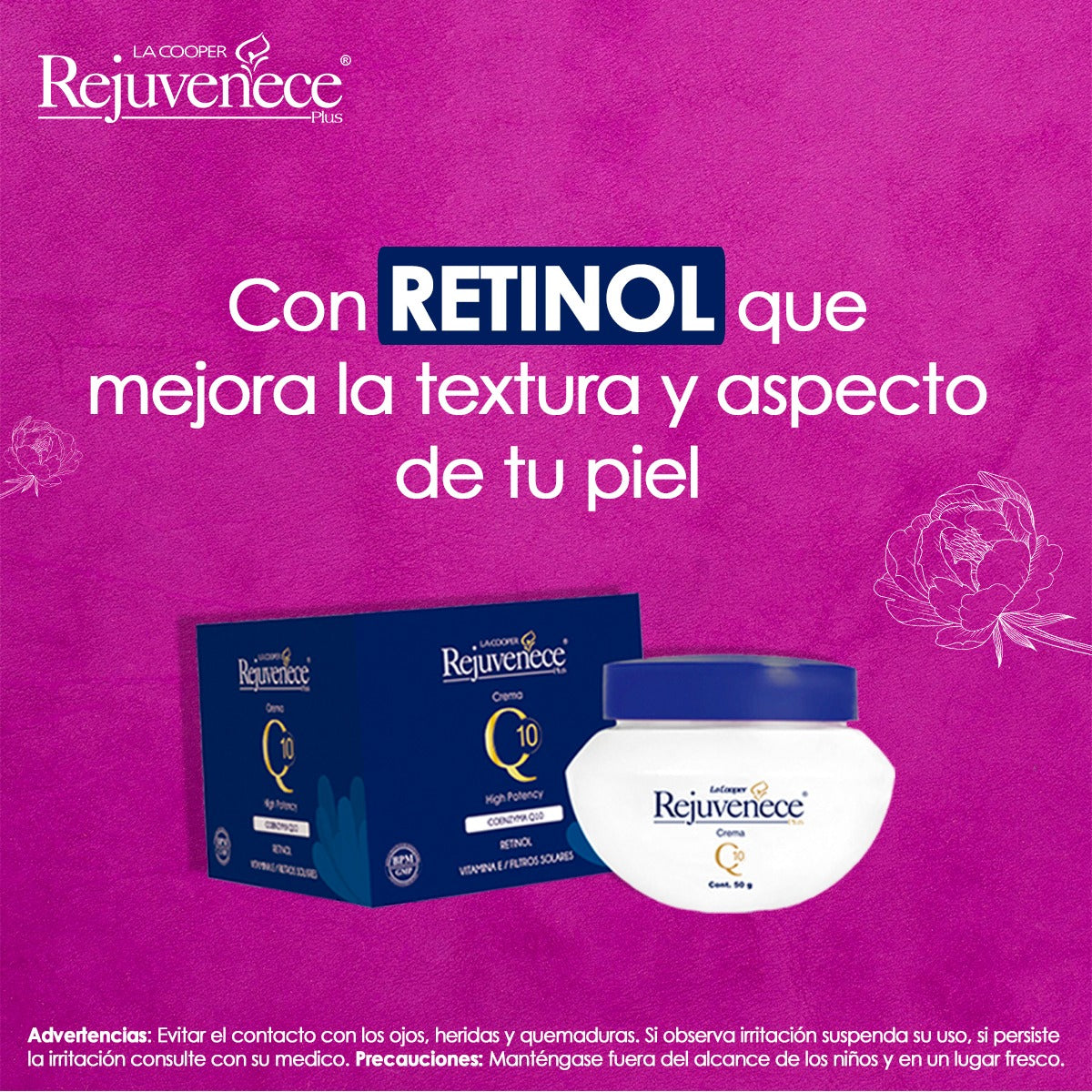 Crema Rejuvenece Plus Q10 x 50g