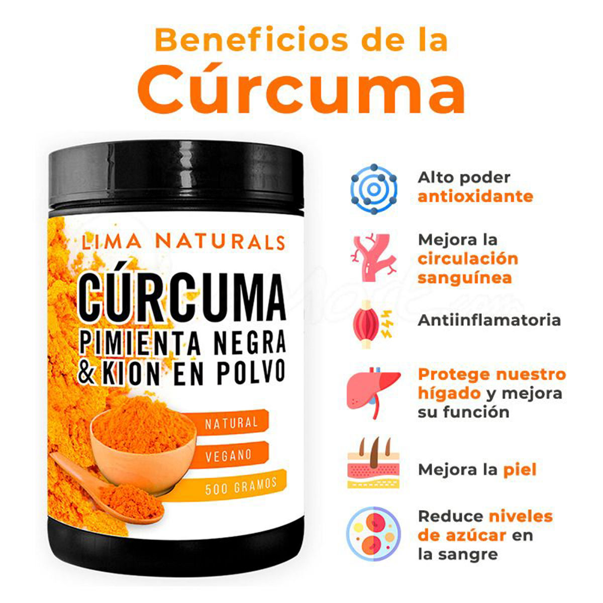Cúrcuma, Pimienta Negra y Jengibre en polvo x 500g
