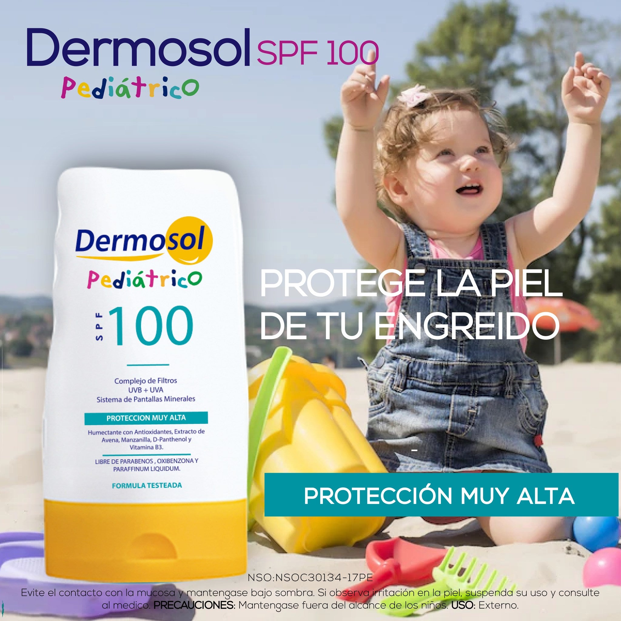 Protector Solar Dermosol para Niños SPF 100 x 60g
