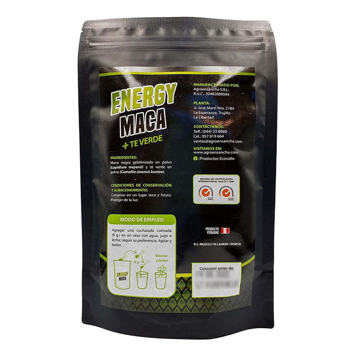 Energy Maca con Té Verde x 200g - Tikafarma
