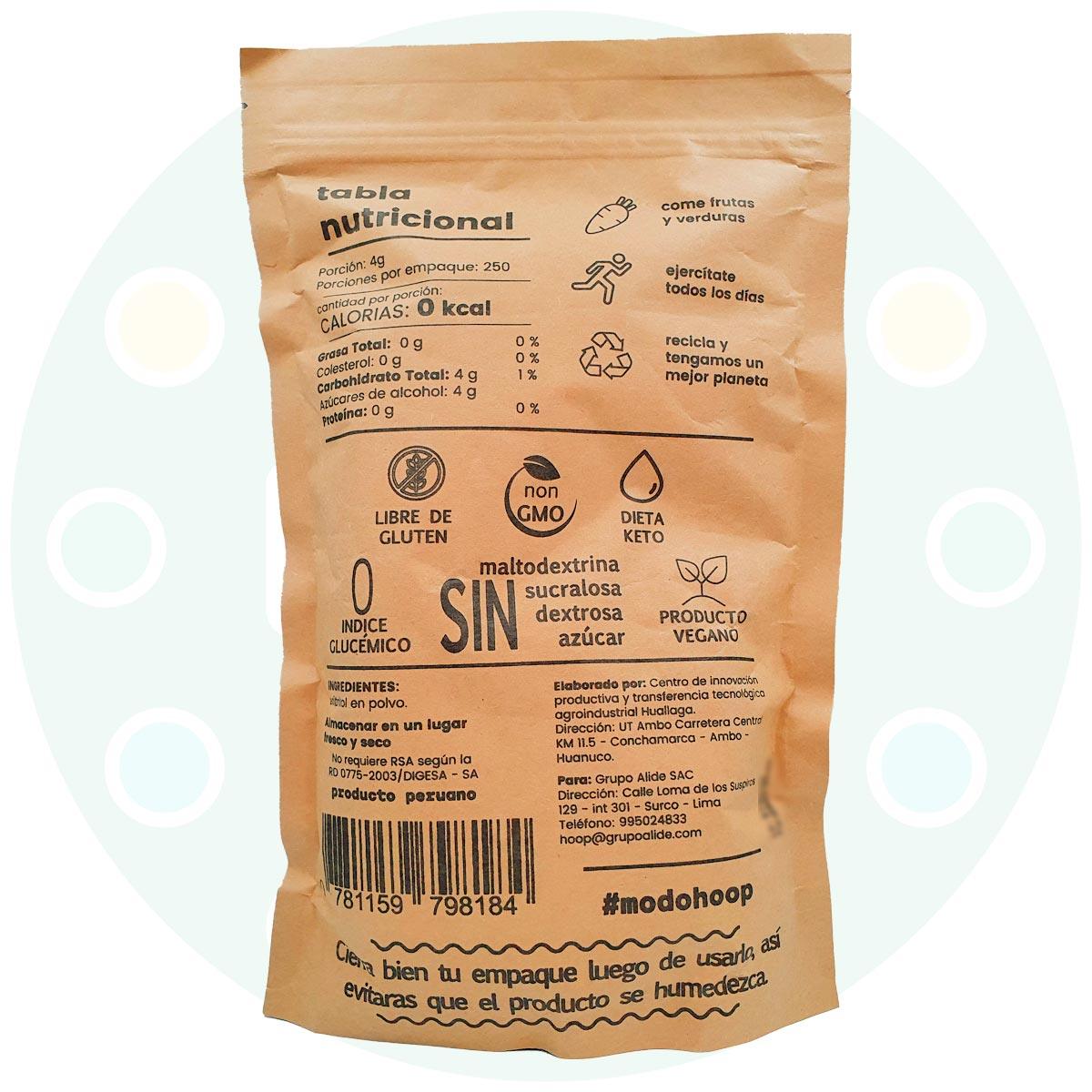 Eritritol Puro en polvo x 500g - Tikafarma