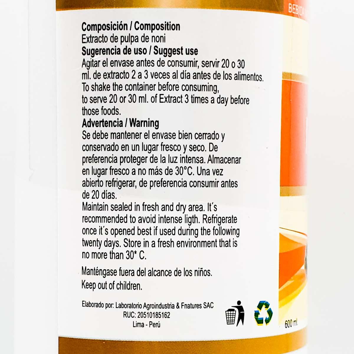 Extracto de Noni x 600ml - Tikafarma