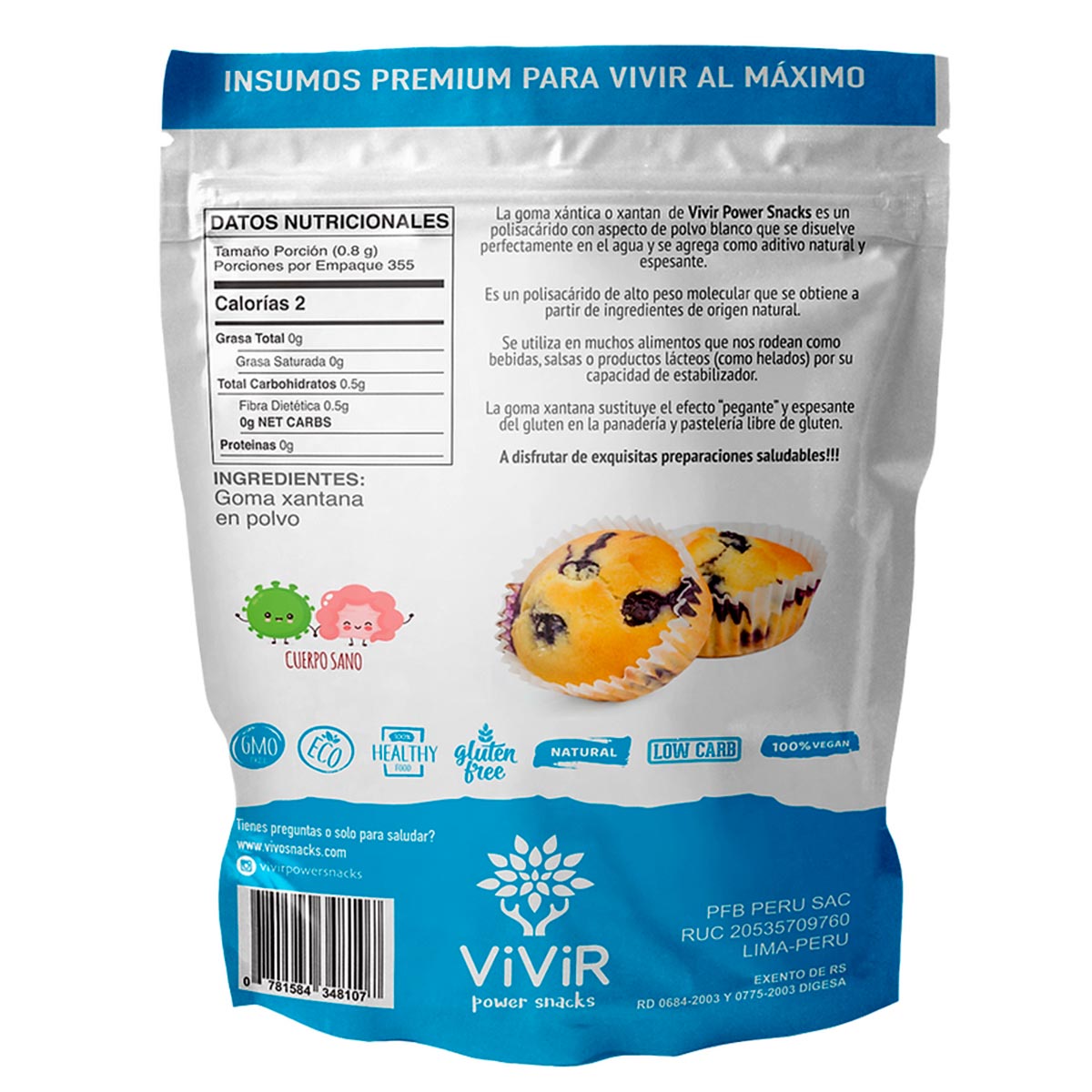 Goma Xantana en polvo x 284g