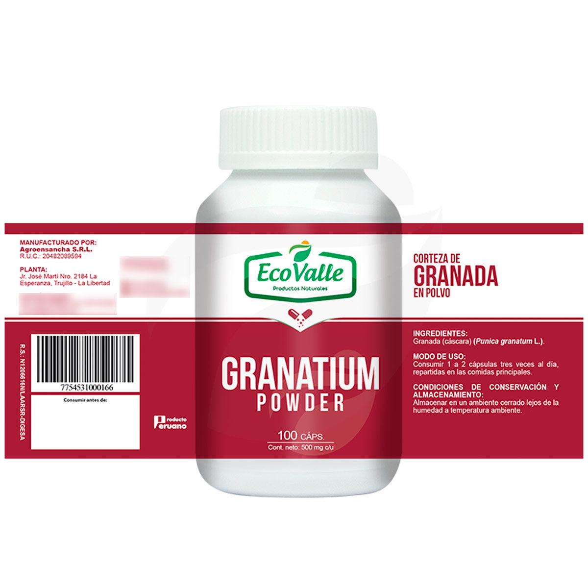 Granada en cápsulas (100 x 500mg) - Tikafarma