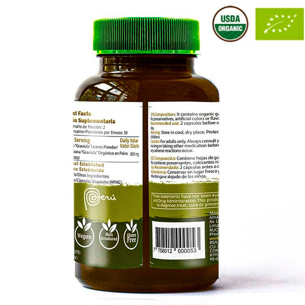 Graviola Orgánica en cápsulas (100 x 400mg)