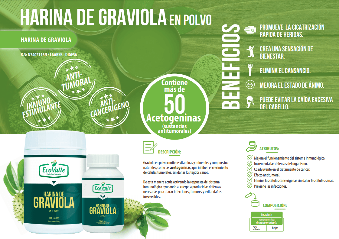 Graviola en polvo x 200g - Tikafarma