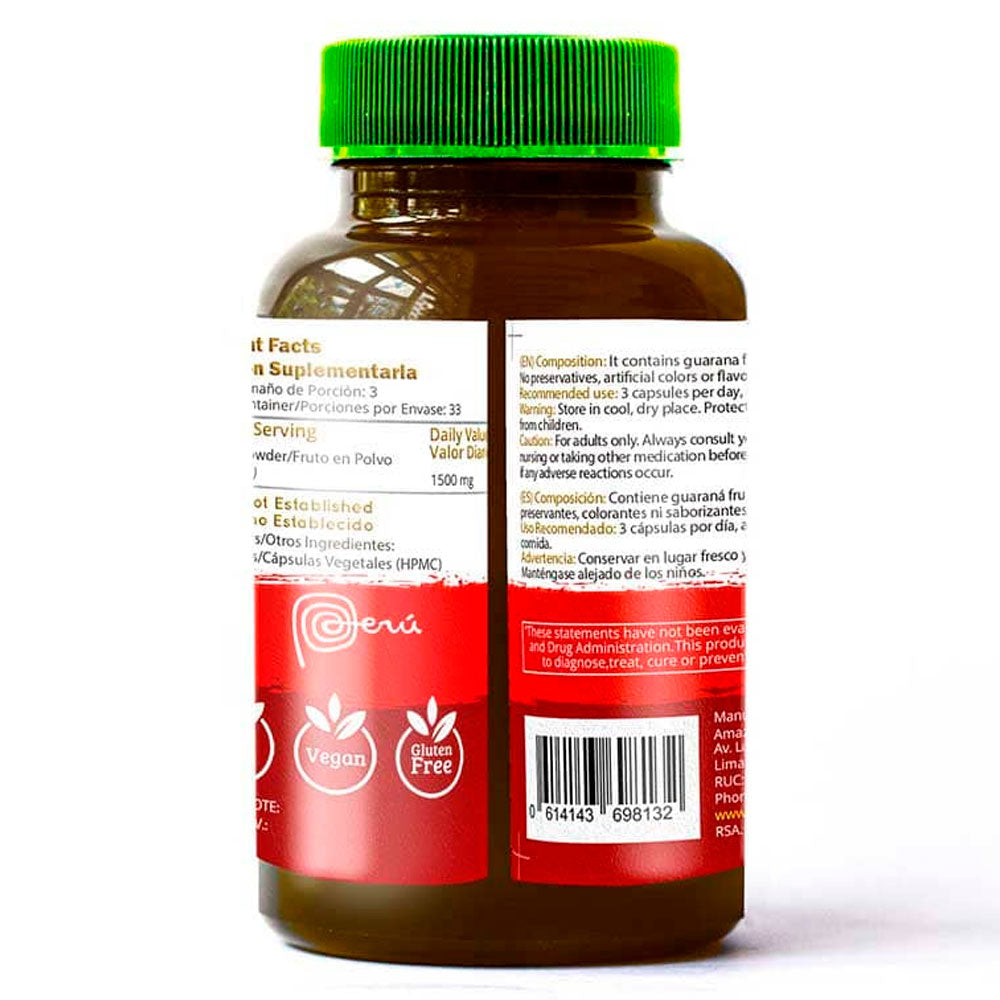 Guaraná en cápsulas (100 x 500mg)