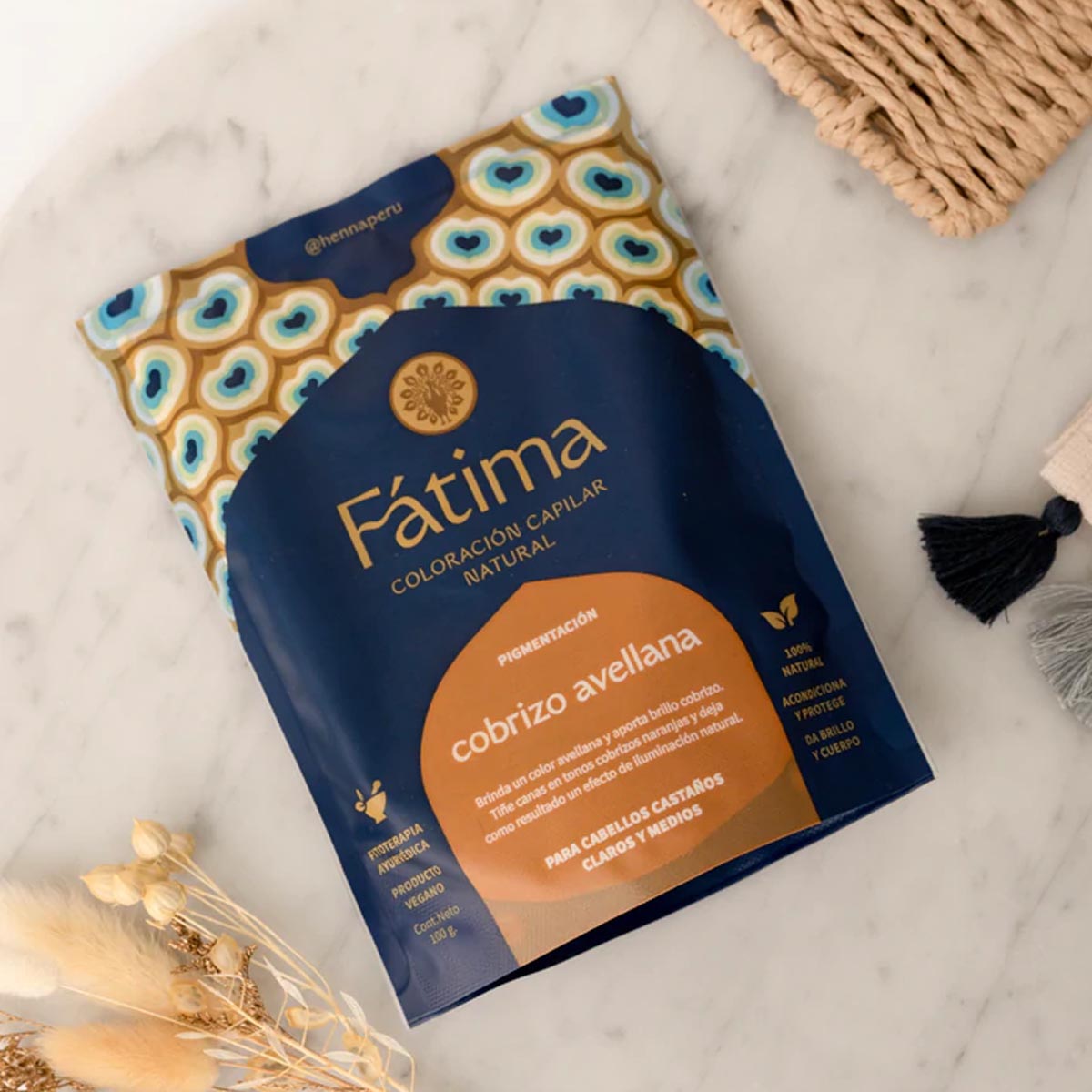 Tinte Natural para Cabello - Cobrizo Avellana