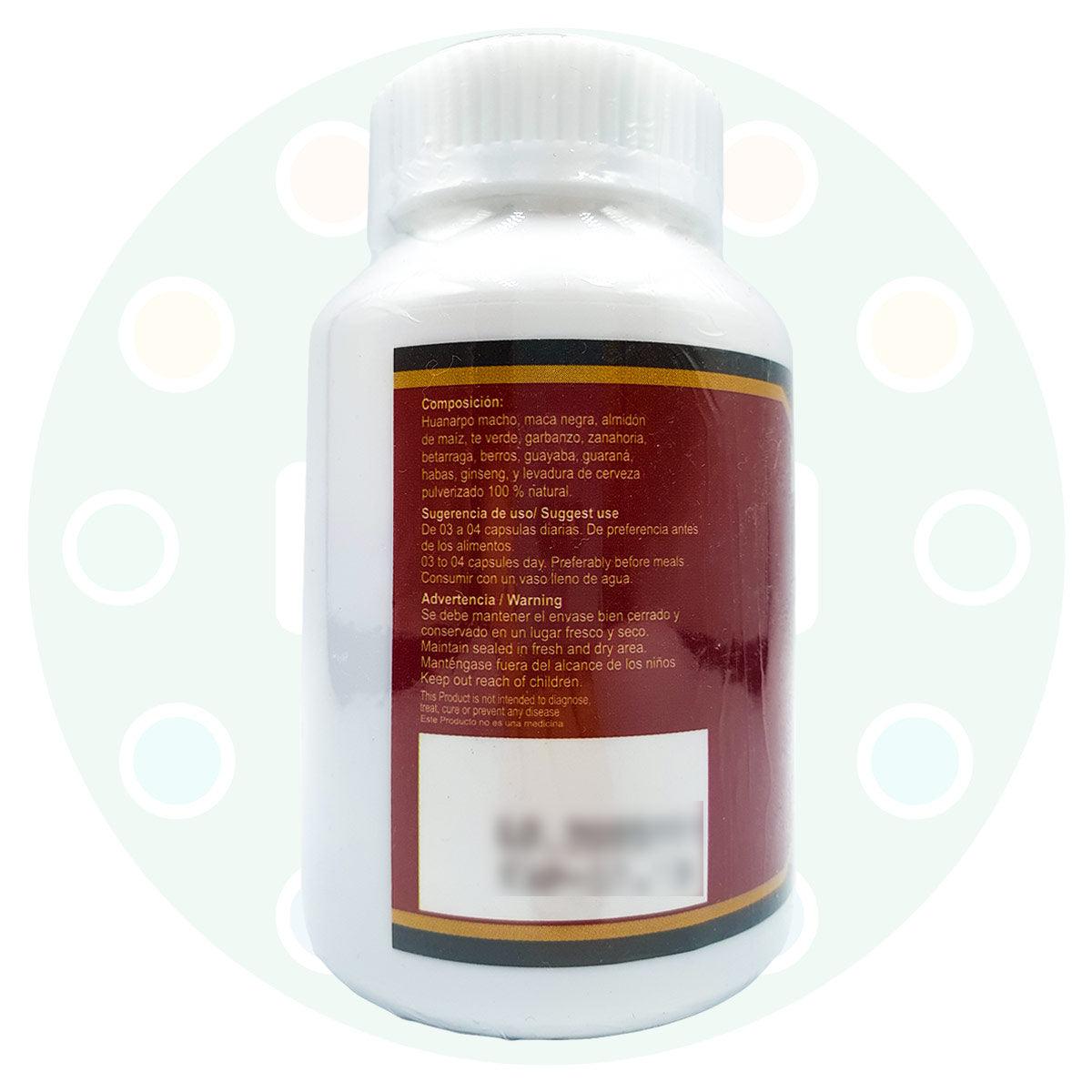 Huanarpo Macho y Maca Negra en cápsulas (100 x 500mg) - Tikafarma