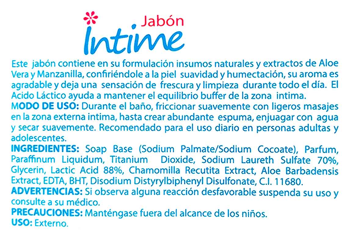 Jabón Íntimo Femenino con Ácido Láctico x 100g