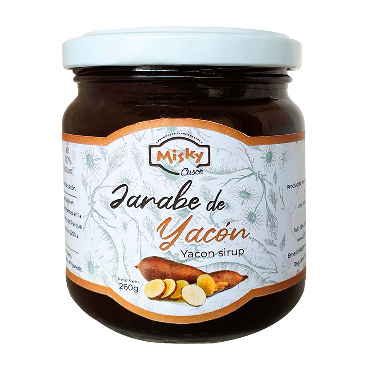 Jarabe de Yacón 100% Puro y Natural x 260g | Prebiótico Natural y Edulcorante Saludable