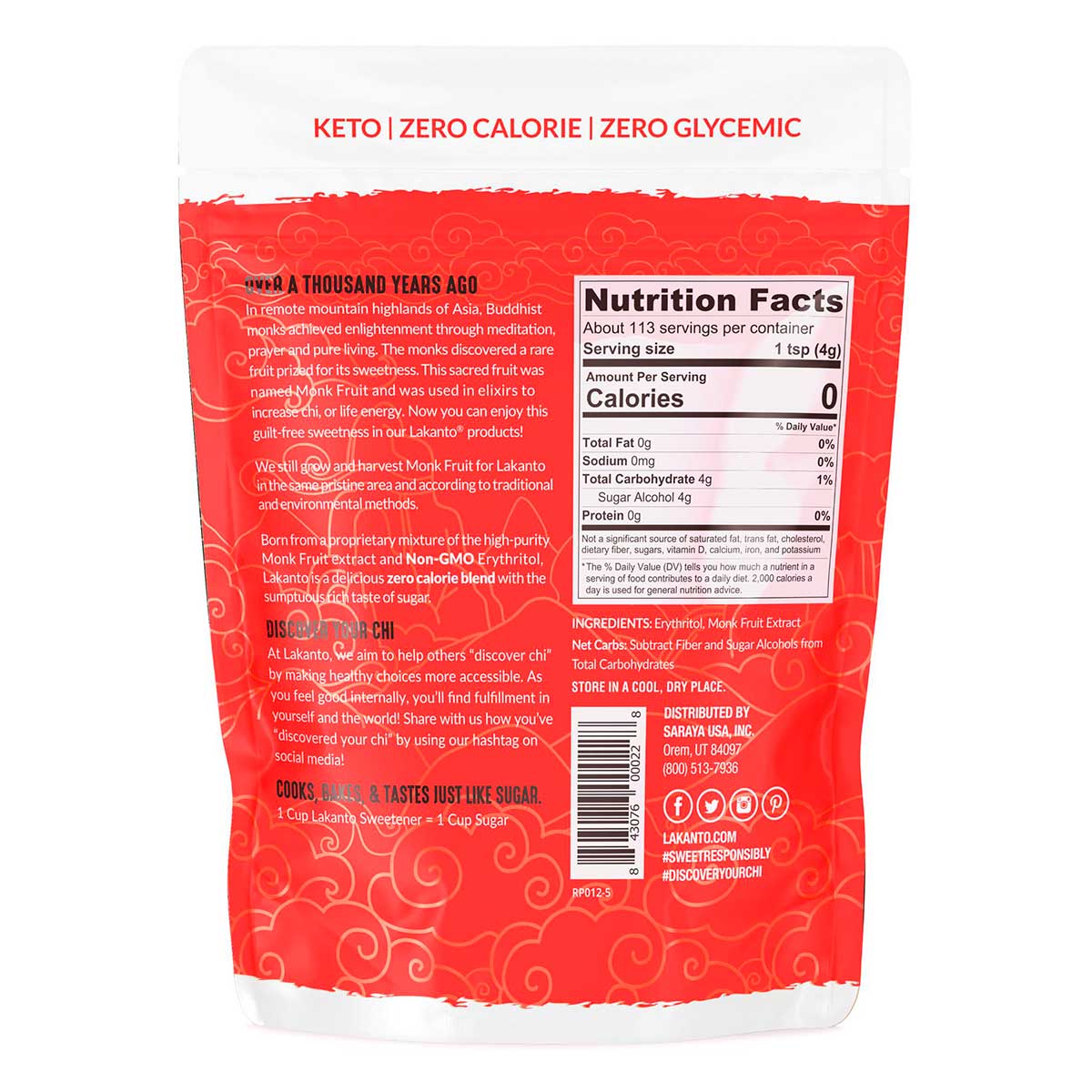 Lakanto Endulzante Classic x 800g