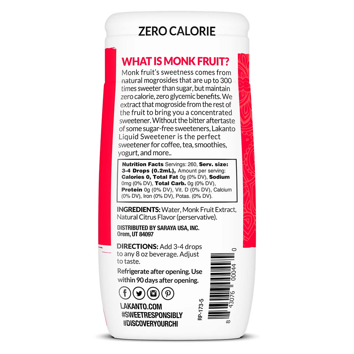 Lakanto Endulzante Líquido x 52ml