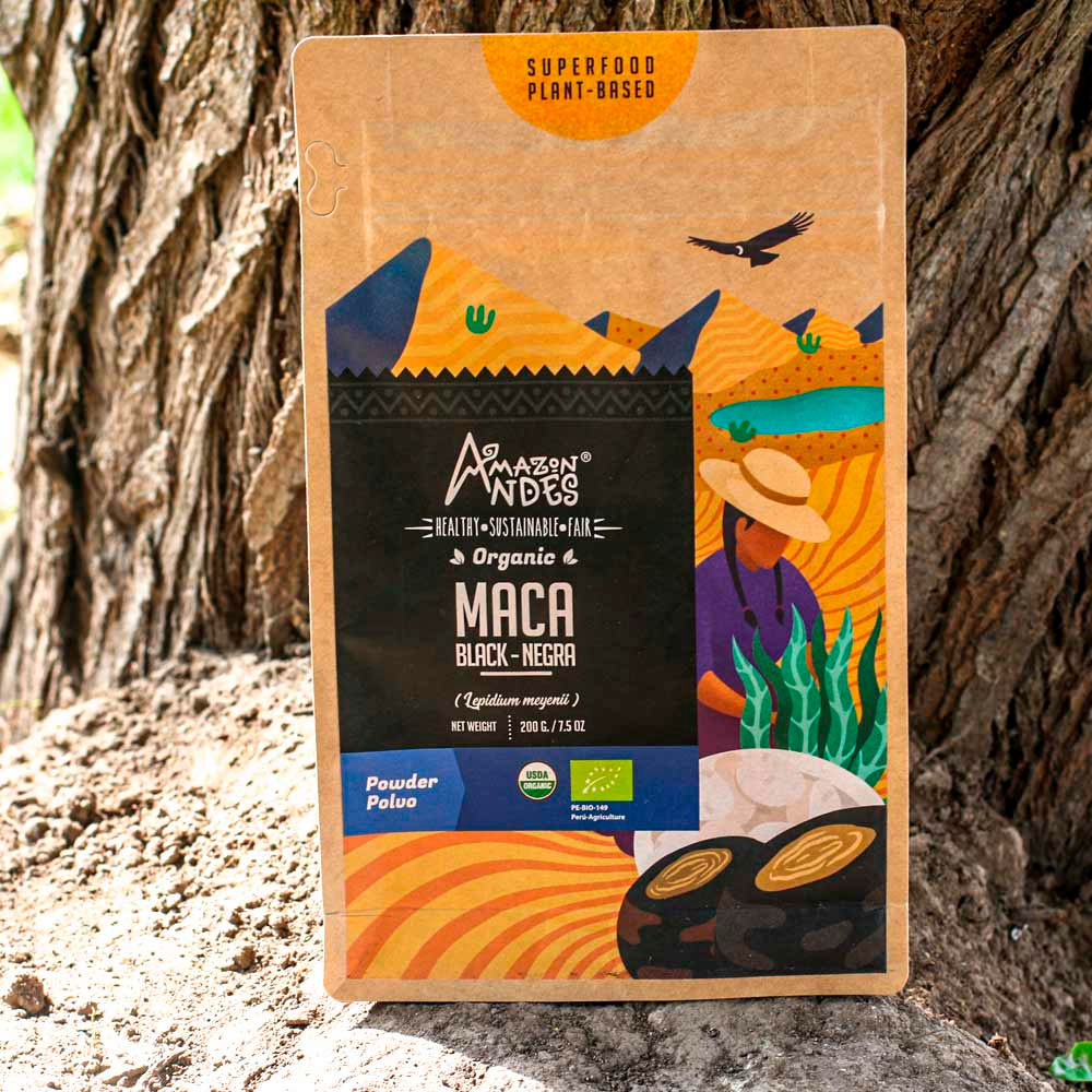 Maca Negra Orgánica Gelatinizada en polvo x 200g
