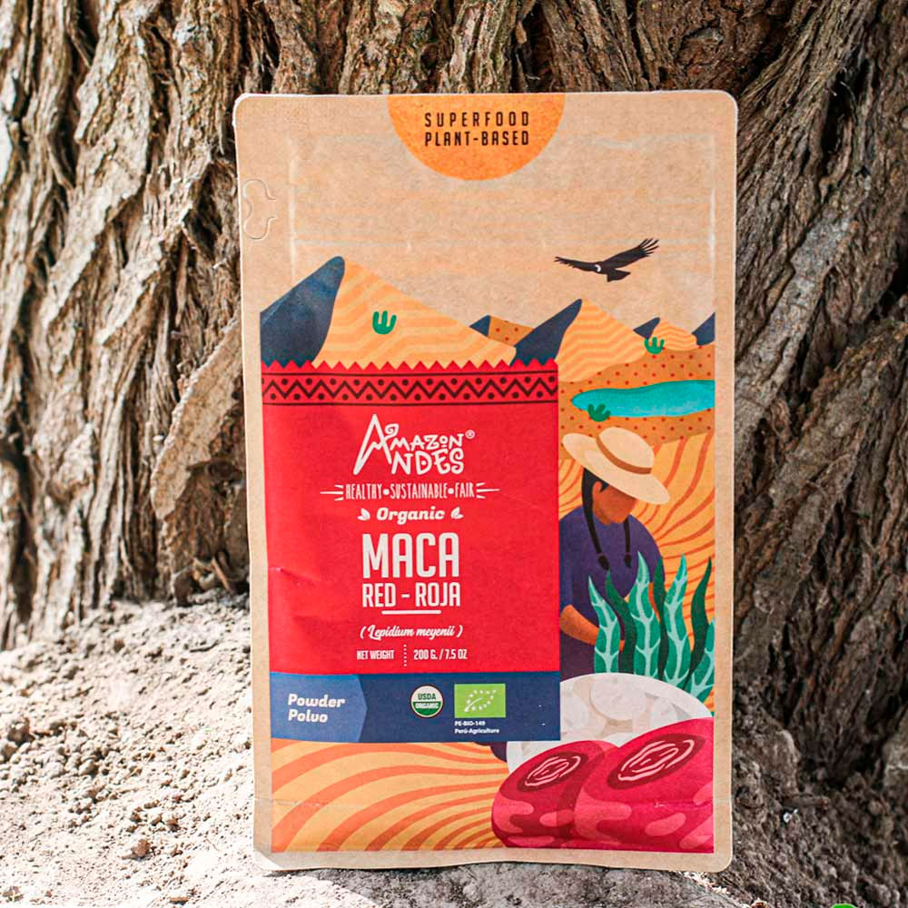 Maca Roja Orgánica Gelatinizada en polvo x 200g