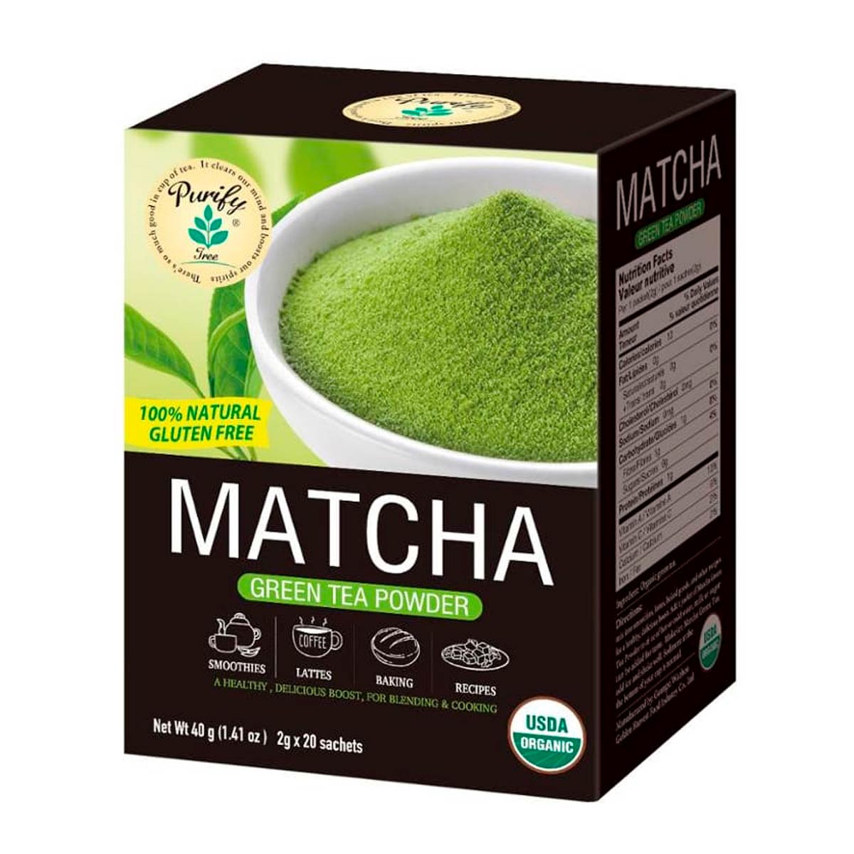 Té Verde Matcha Orgánico x 20 sachets