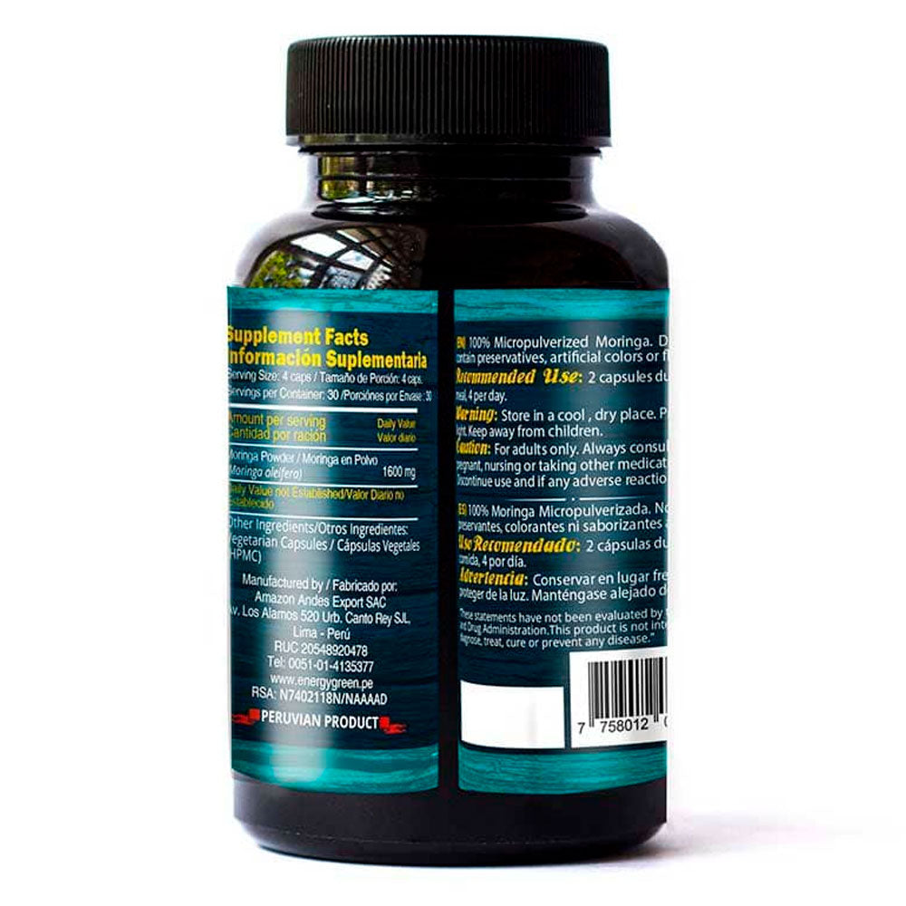 Moringa en cápsulas (120 x 400mg)