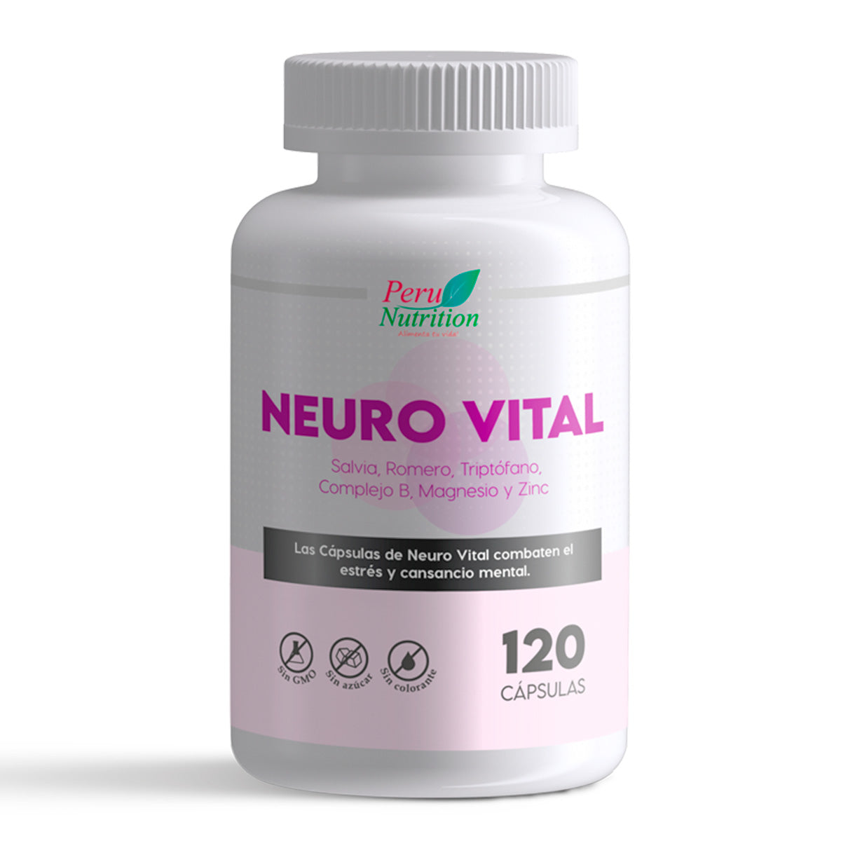 Neuro Vital (Antiestrés - Imsomnio - Concentración - Sistema Nervioso - Memoria - Cansancio) en cápsulas (120 x 500mg)