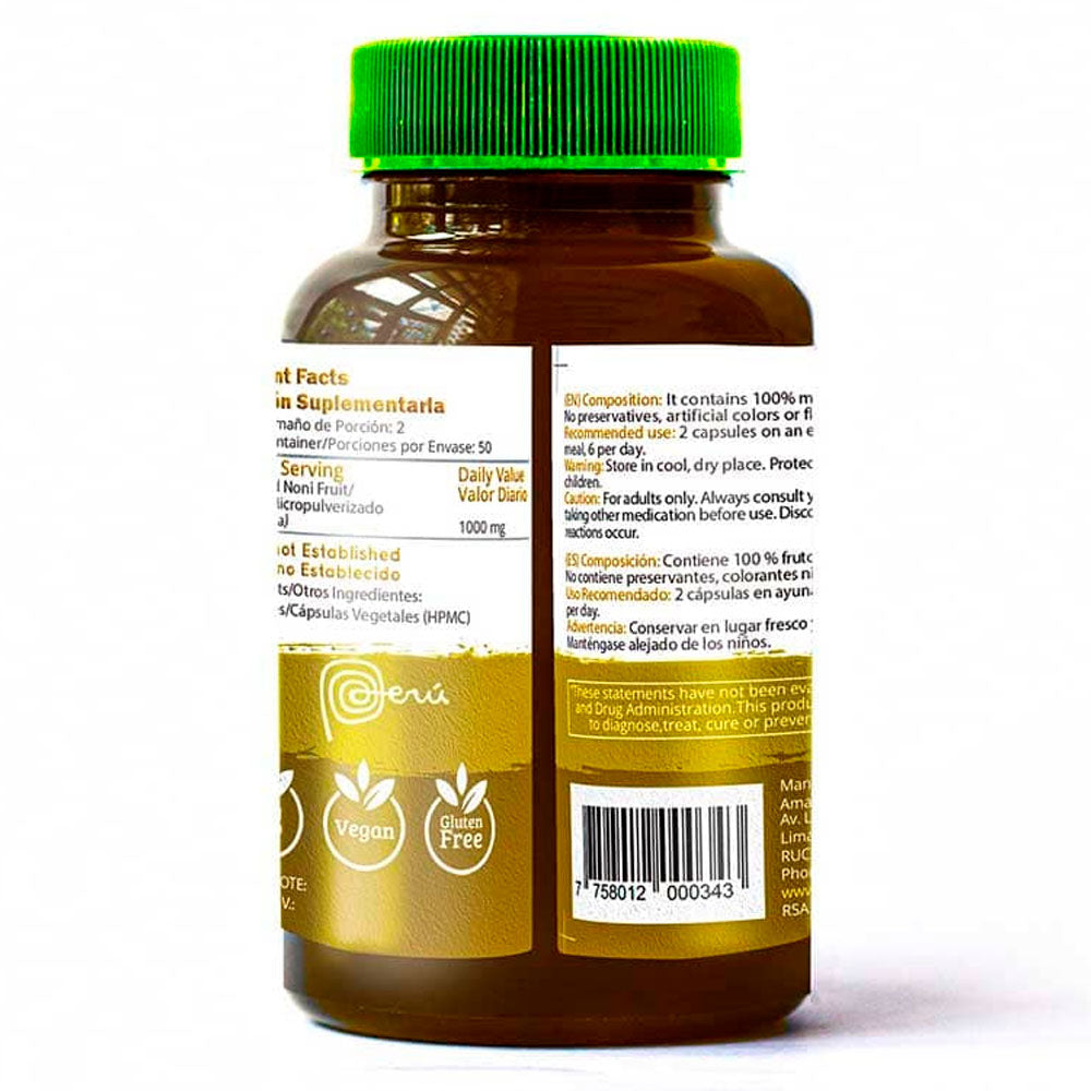 Noni en cápsulas (100 x 500mg)