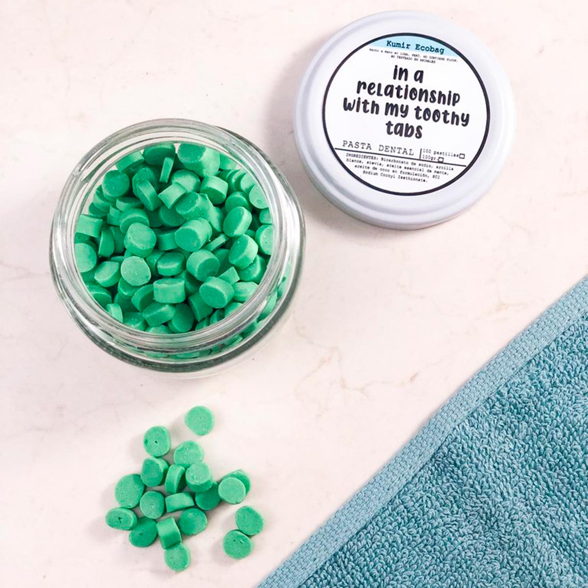 Pasta Dental Natural Sin Flúor - En Pastillas