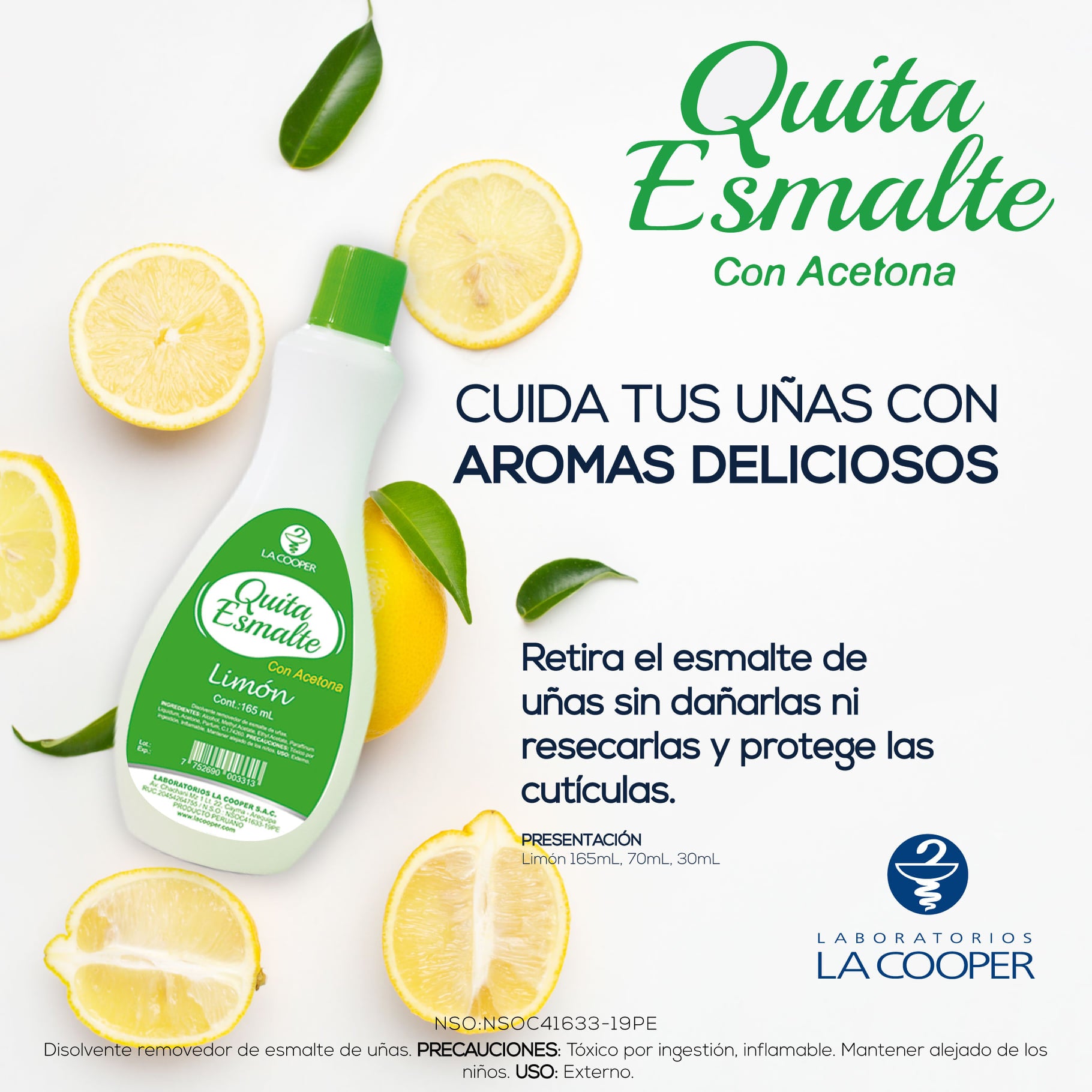 Quita Esmalte Limón x 165ml