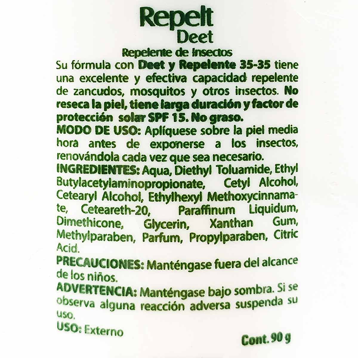 Repelente de Insectos Repelt Deet en crema x 90g