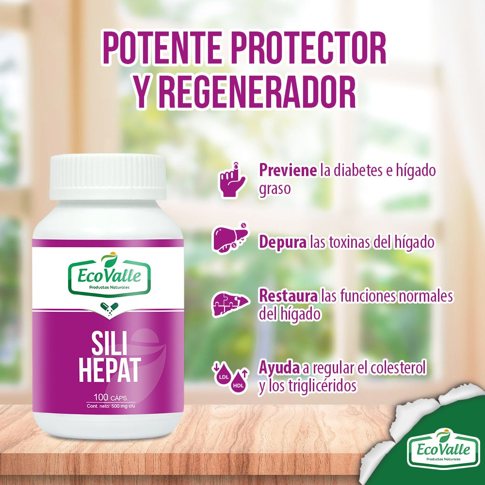 Sili Hepat (Alcachofa, Boldo y Cardo Mariano) en cápsulas (100 x 500mg)