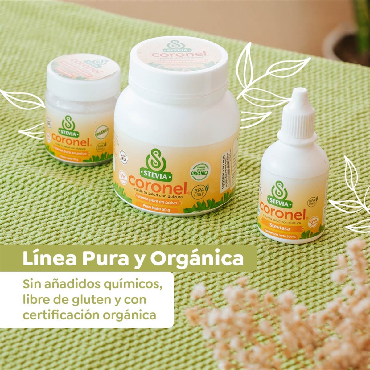 Stevia Coronel Steviasa Orgánico - Frasco gotero x 30ml