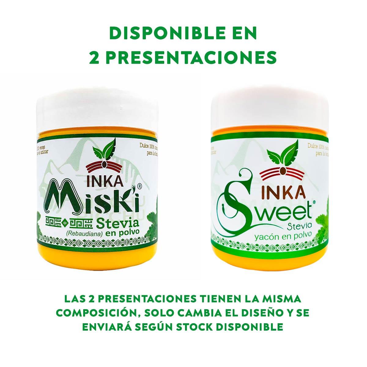Inka Miski - Stevia Orgánica y Yacón en polvo x 100g - Tikafarma